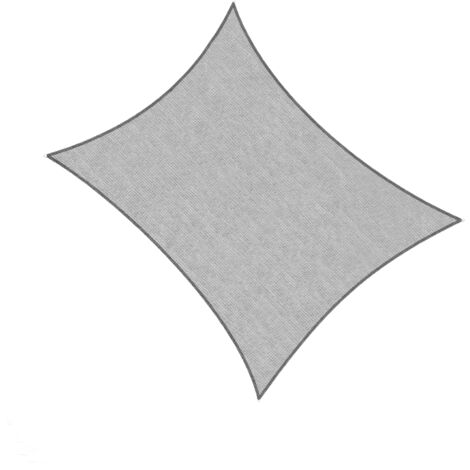 Voile d'ombrage rectangulaire, protection UV, pour terrasse, jardin, pelouse, activités de plein air, plage, 3 x 5 m, gris