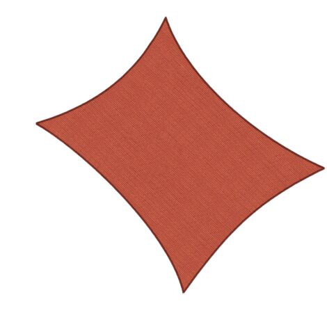 Voile d'ombrage rectangulaire, protection UV, pour terrasse, jardin, pelouse, activités de plein air, sable, 3 x 3,5 m, rouge