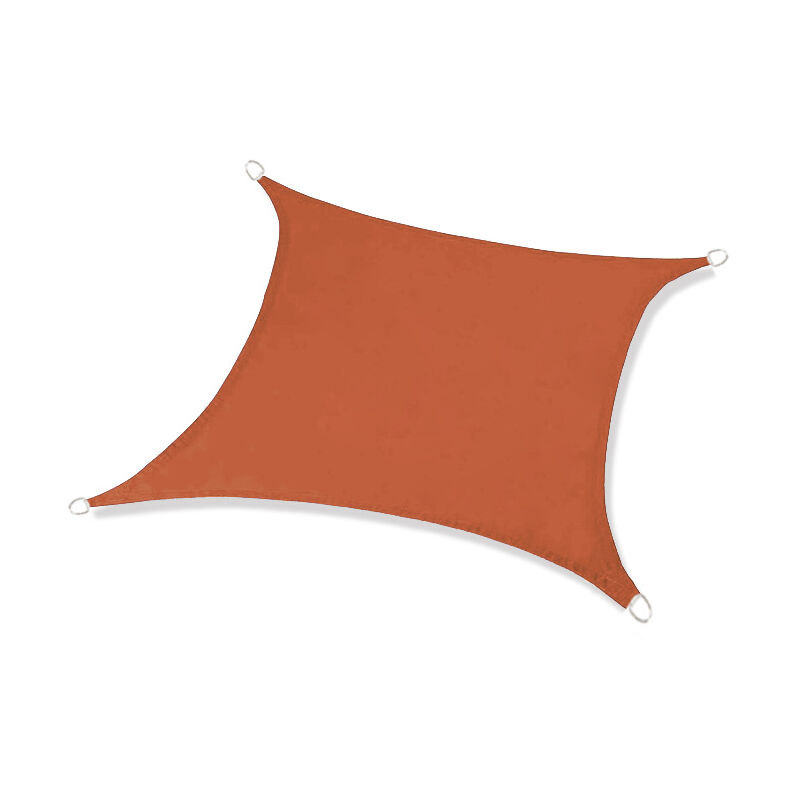 Voile d'ombrage Rectangulaire, Résistant et Respirant pour Jardin Terrasse Camping Fête Piscine, Anti UV, avec Corde (2x2m, Rouge)