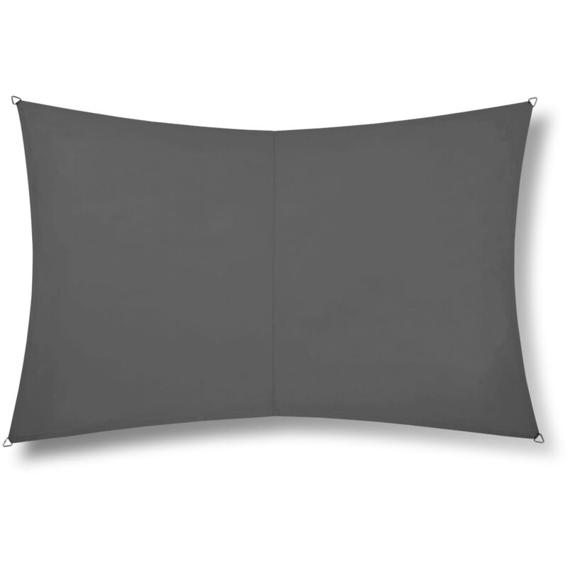 Jardiline - Voile d'ombrage rectangulaire rivage Ardoise - 3 x 2 m - Qualité Premium