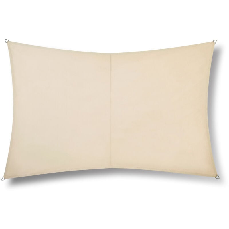 Jardiline - Voile d'ombrage rectangulaire rivage Grège - 3 x 2 m - Qualité Premium