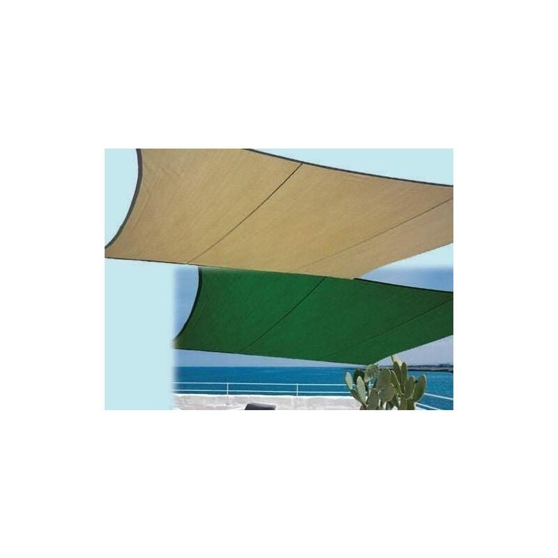 Salone Srl - voile d'ombrage praiano en polyéthylène haute densité vert 185 gr/mq 3X4MT