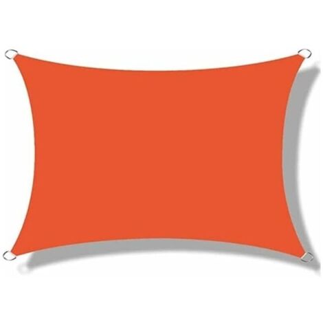 Voile D\'ombrage Rectangulaire Voile Ombrage Impermable, Protection 95% UV avec Coupe Vent Respirant, pour Toile pour Pergola Terrasse Balcon Jardin Extrieur,Orange,2X2m [Classe nergtique A]