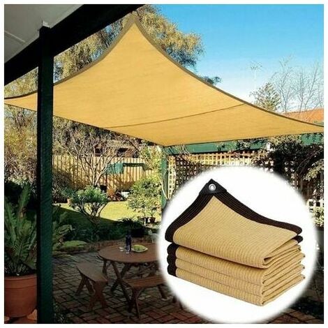 Voile d'ombrage Rectangulaire,Pare-Soleil résistant aux UV à 90% Filet Respirant Protection Solaire pour Jardin Terrasse Camping Balcon Auvent (3x3m)