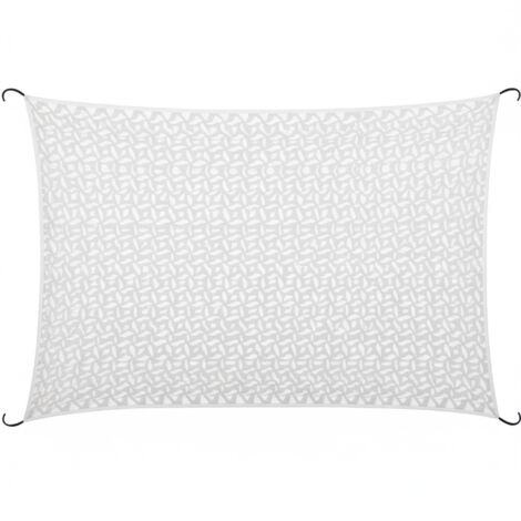 Voile d'ombrage réversible "Camouflage" 3 x 4m gris et blanc
