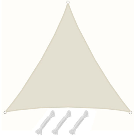 Voile d'ombrage Sahara beige L 4x4x4m triangulaire polyester