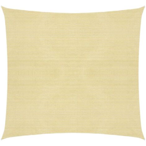 Voile d'ombrage Toile d'ombrage 160 g/m² Beige 2,5x2,5 m PEHD 29429