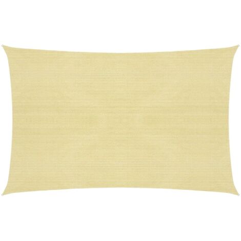 Voile d'ombrage Toile d'ombrage  160 g/m² Beige 2,5x4 m PEHD 15576