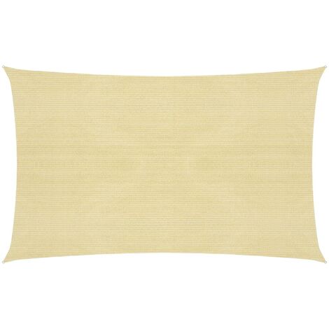 Voile d'ombrage Toile d'ombrage  160 g/m² Beige 2,5x4,5 m PEHD 53810
