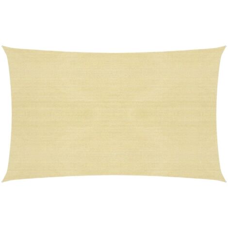 Voile d'ombrage Toile d'ombrage  160 g/m² Beige 2,5x5 m PEHD 45037