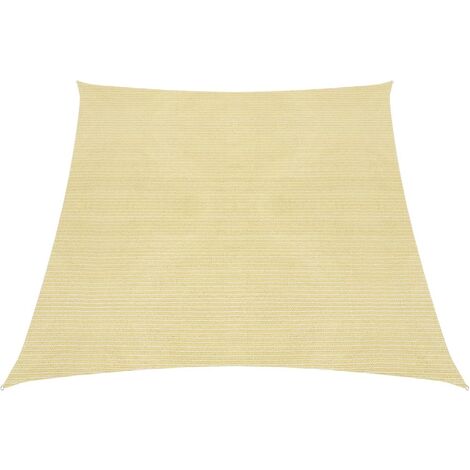 Voile d'ombrage Toile d'ombrage  160 g/m² Beige 3/4x2 m PEHD 23474