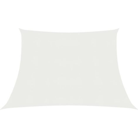 Voile d'ombrage Toile d'ombrage 160 g/m² Blanc 3/4x3 m PEHD 83684
