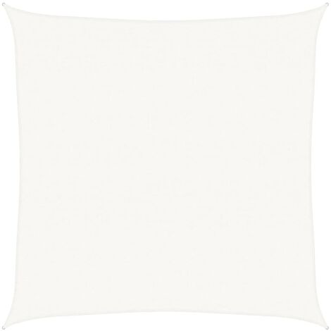 Voile d'ombrage Toile d'ombrage  160 g/m² Blanc 6x6 m PEHD 51691