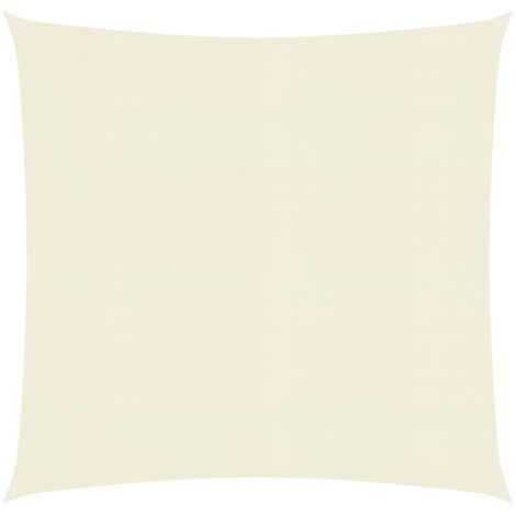 Voile d'ombrage Toile d'ombrage  160 g/m² Crème 2,5x2,5 m PEHD 32354