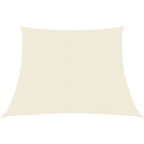 Voile d'ombrage Toile d'ombrage 160 g/m² Crème 4/5x3 m PEHD 39440