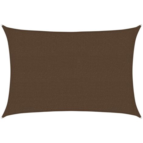 Voile d'ombrage Toile d'ombrage  160 g/m² Marron 2,5x4 m PEHD 74183