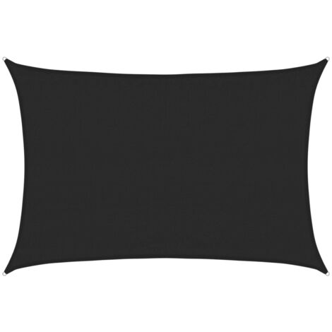 Voile d'ombrage Toile d'ombrage  160 g/m² Noir 3,5x4,5 m PEHD 62924