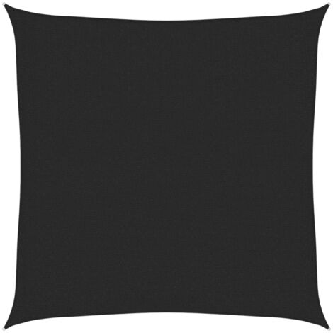 Voile d'ombrage Toile d'ombrage  160 g/m² Noir 3x3 m PEHD 44775