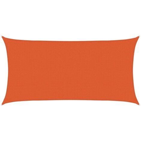 Voile d'ombrage Toile d'ombrage  160 g/m² Orange 2,5x5 m PEHD 50860