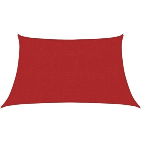 Voile d'ombrage Toile d'ombrage  160 g/m² Rouge 3/4x2 m PEHD 65366