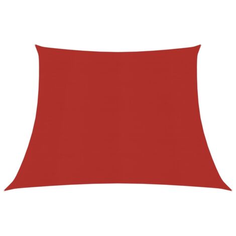 Voile d'ombrage Toile d'ombrage 160 g/m² Rouge 4/5x3 m PEHD 94498