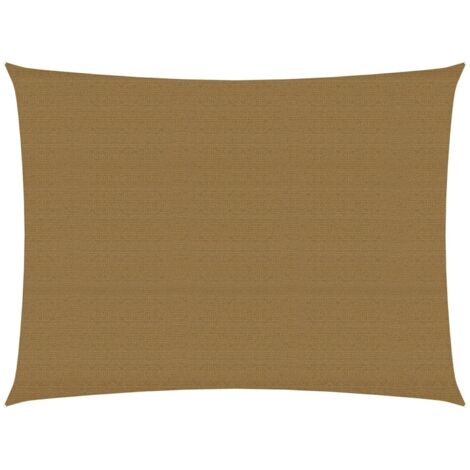 Voile d'ombrage Toile d'ombrage  160 g/m² Taupe 3,5x5 m PEHD 29502