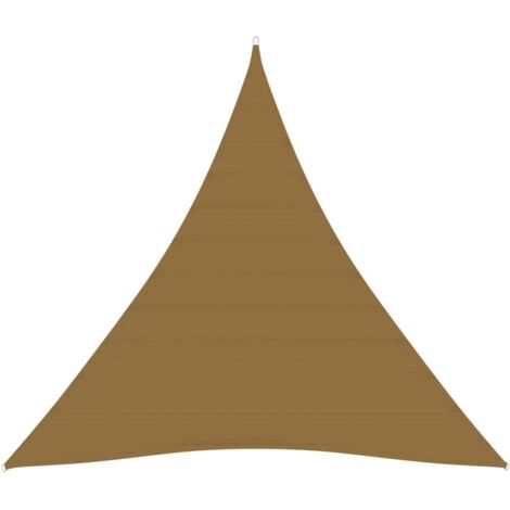 Voile d'ombrage Toile d'ombrage  160 g/m² Taupe 4x4x4 m PEHD 10401