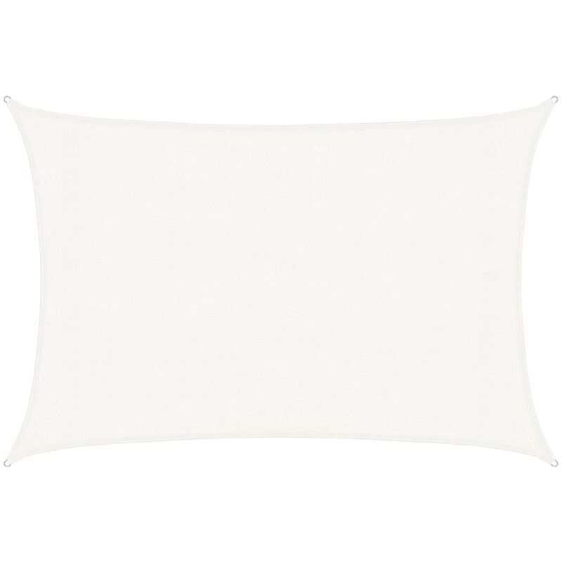 Voile d'ombrage Toile d'ombrage 160 g/m² Blanc 3x5 m PEHD 89994