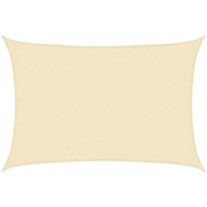 Voile d'ombrage Toile d'ombrage 160 g/m² Crème 2x3 m PEHD 55499