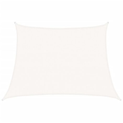 Voile d'ombrage - Toile d'ombrage - Auvent Imperméable - UV Protection pour Terrasse Jardin Extérieur - 160 g/m² Blanc 4/5x3 m PEHD XDNXN80038