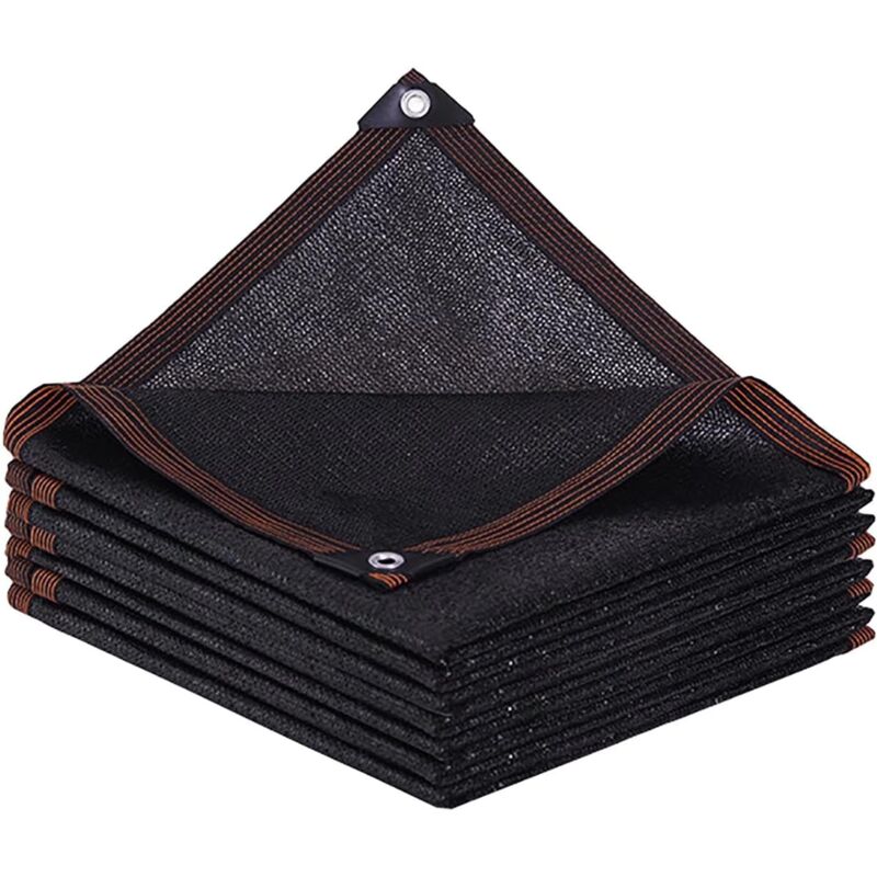 Voile-d'ombrage-Toile-Filet-Ombrage-Exterieur Rectangulaire avec œillets pour Balcon, Serre, Jardin, Pergola, Patio Lawn - 5 x 7 m, Noir