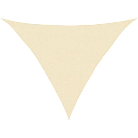 Voile d'ombrage - Toile solaire - Voile de parasol 160 g/m² Crème 2,5x2,5x3,5 m PEHD Chic-175777