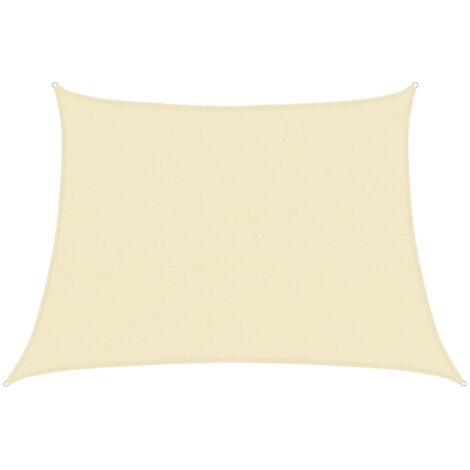 Voile d'ombrage - Toile solaire - Voile de parasol 160 g/m² Crème 4/5x3 m PEHD Chic-285405
