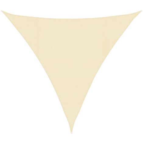 Voile d'ombrage - Toile solaire - Voile de parasol 160 g/m² Crème 4x4x4 m PEHD Chic-181393