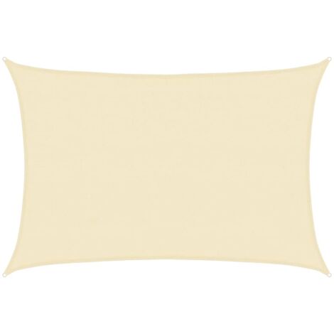 Voile d'ombrage - Toile solaire - Voile de parasol 160 g/m² Crème 4x5 m PEHD Chic-931943