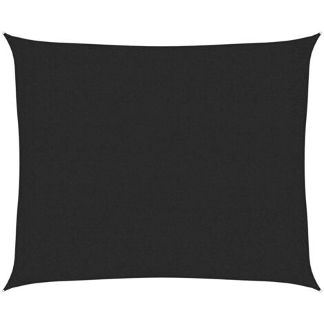 Voile d'ombrage - Toile solaire - Voile de parasol 160 g/m² Noir 2,5x3 m PEHD Chic-952606