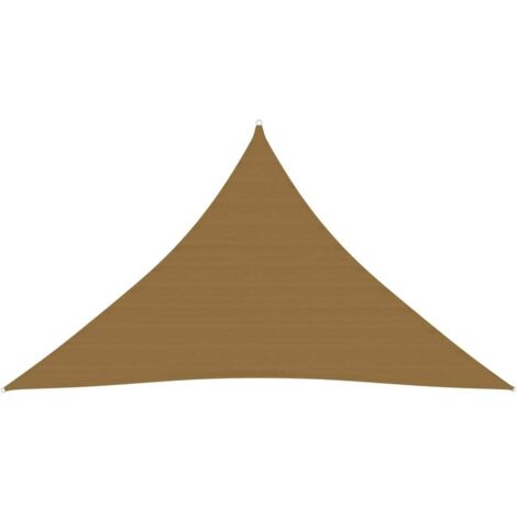 Voile d'ombrage - Toile solaire - Voile de parasol 160 g/m² Taupe 3,5x3,5x4,9 m PEHD Chic-656980