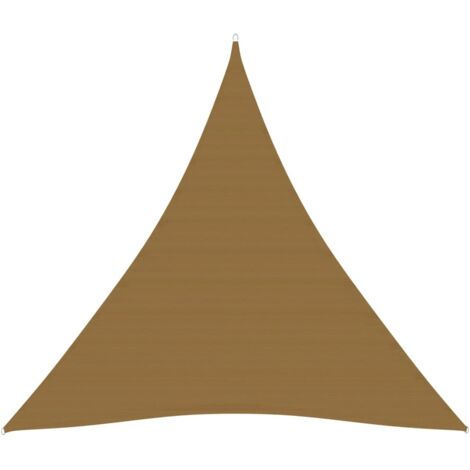 Voile d'ombrage - Toile solaire - Voile de parasol 160 g/m² Taupe 3x3x3 m PEHD Chic-480071
