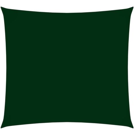 Voile d'ombrage - Toile solaire - Voile de parasol Tissu Oxford carré 3,6x3,6 m Vert foncé Chic-400818