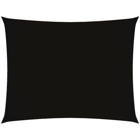Voile d'ombrage - Toile solaire - Voile de parasol Tissu Oxford rectangulaire 2,5x3,5 m Noir Chic-169132