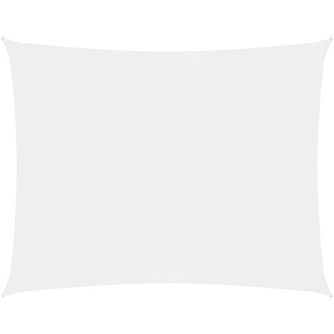 Voile d'ombrage - Toile solaire - Voile de parasol Tissu Oxford rectangulaire 2,5x4 m Blanc Chic-181174