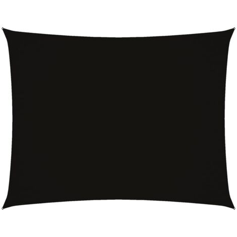 Voile d'ombrage - Toile solaire - Voile de parasol Tissu Oxford rectangulaire 2,5x4 m Noir Chic-115379