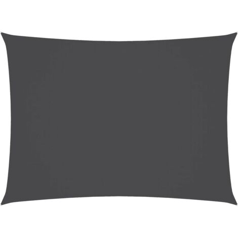 Voile d'ombrage - Toile solaire - Voile de parasol Tissu Oxford rectangulaire 2,5x4,5m Anthracite Chic-122676