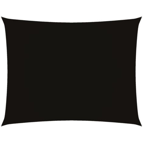 Voile d'ombrage - Toile solaire - Voile de parasol Tissu Oxford rectangulaire 2x3 m Noir Chic-588807
