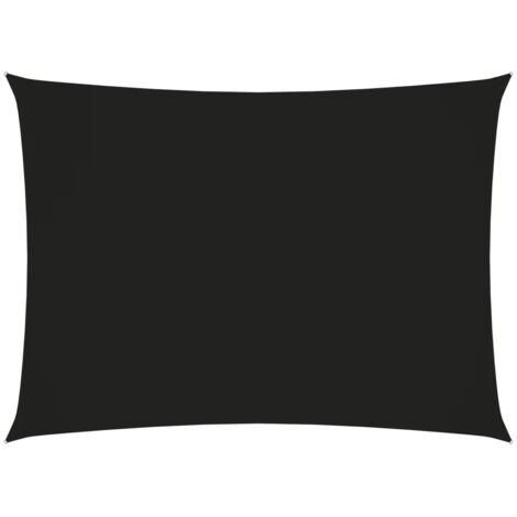 Voile d'ombrage - Toile solaire - Voile de parasol Tissu Oxford rectangulaire 2x3,5 m Noir Chic-230517