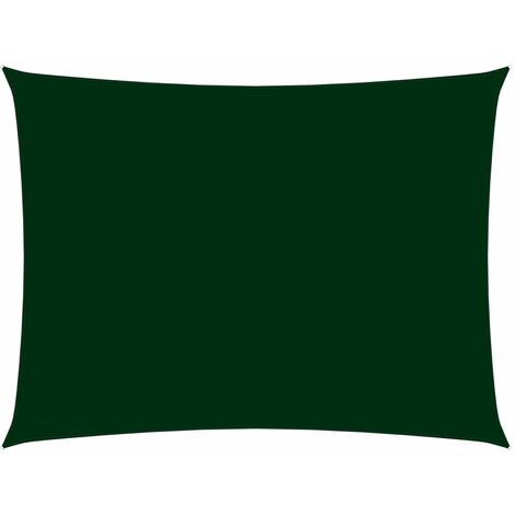 Voile d'ombrage - Toile solaire - Voile de parasol Tissu Oxford rectangulaire 2x4,5 m Vert foncé Chic-390262