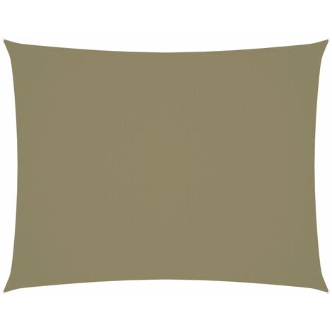 Voile d'ombrage - Toile solaire - Voile de parasol Tissu Oxford rectangulaire 3x4 m Beige Chic-881531