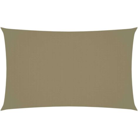 Voile d'ombrage - Toile solaire - Voile de parasol Tissu Oxford rectangulaire 3x6 m Beige Chic-210752