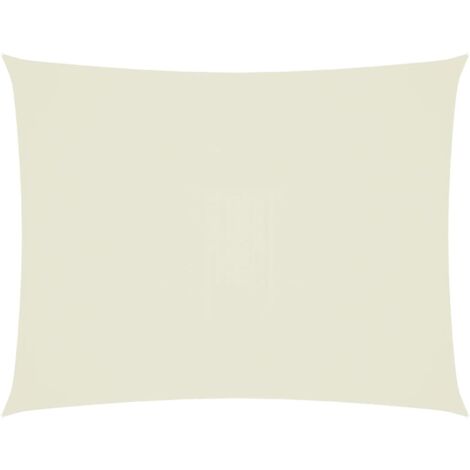 Voile d'ombrage - Toile solaire - Voile de parasol Tissu Oxford rectangulaire 4x5 m Crème Chic-331536