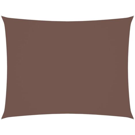 Voile d'ombrage - Toile solaire - Voile de parasol Tissu Oxford rectangulaire 4x6 m Marron Chic-535498